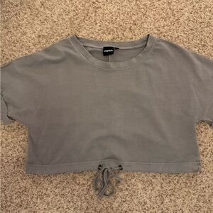 Gray Cropped Women's Top
